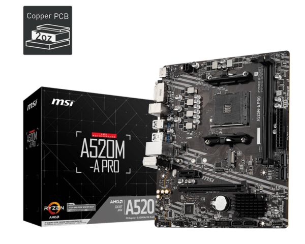 MAINBOARD A520M MSI-A-PRO